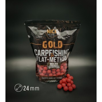 Бойлы прикормочные NICK BAITS GOLD FISHFRUITS Слива-Вишня 1 кг, 24 мм
