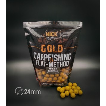 Бойлы прикормочные NICK BAITS GOLD FISHFRUITS Тигровый орех 1 кг, 24 мм