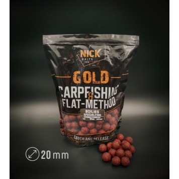 Бойлы прикормочные NICK BAITS GOLD SPECIALFISH Клубника 1 кг, 20 мм