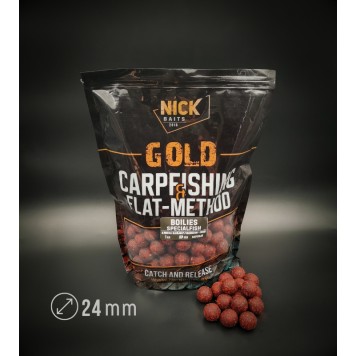 Бойлы прикормочные NICK BAITS GOLD SPECIALFISH Клюква-Кальмар 1 кг, 24 мм