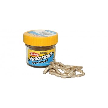 Силикон Berkley Gulp! Power Maggot White (110 шт) (Опарыш белый)