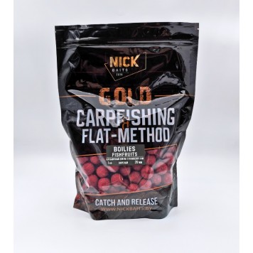 Бойлы прикормочные NICK BAITS GOLD FISHFRUITS Клубничный джем 1 кг, 20 мм