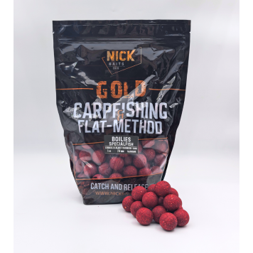 Бойлы прикормочные РАСТВОРИМЫЕ NICK BAITS GOLD Клюква-Кальмар 1 кг, 24 мм