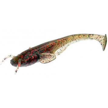 Силикон FishUp Catfish 3.0" (8шт) #045 - Green Pumpkin/Red & Black