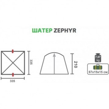 Шатер Helios ZEPHYR HS-3075-1