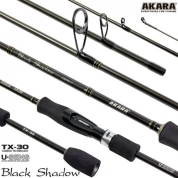 Спиннинг Akara SL1001 Black Shadow 802MLF TX-30 (3,5-10,5) 2,44 м