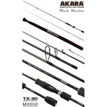 Спиннинг Akara SL1001 Black Shadow 802MLF TX-30 (3,5-10,5) 2,44 м-2