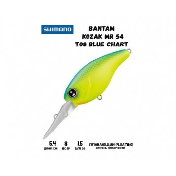 Воблер SHIMANO Bantam Kozak MR 54mm 8g T08 Blue Chart