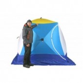 Палатка рыбака зим. КУБ-3 трехслойная дышащая Стэк (2,20х2,20х2,05. 8,7кг)