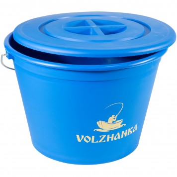 Ведро "Волжанка" пластиковое с крышкой 25л AC028-25LW