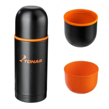 Термос Tonar TM-024 0,75 л черный (дополн.пласт.чашка)