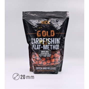 Бойлы прикормочные NICK BAITS GOLD FISHFRUITS Королевская слива 1 кг, 20 мм