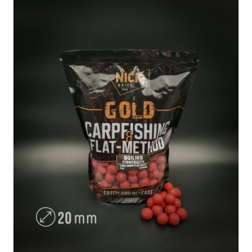 Бойлы прикормочные NICK BAITS GOLD FISHFRUITS Слива-Вишня 1 кг, 20 мм