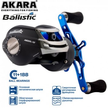 Катушка мульт. Akara Ballistic AB20L 11+1bb кастинг.